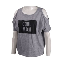 T904 訂造漏肩短袖T恤 T恤專門店     灰色  好看 t 恤  斜 肩 t 恤 T904 訂造漏肩短袖T恤 T恤專門店     灰色  好看 t 恤  斜 肩 t 恤